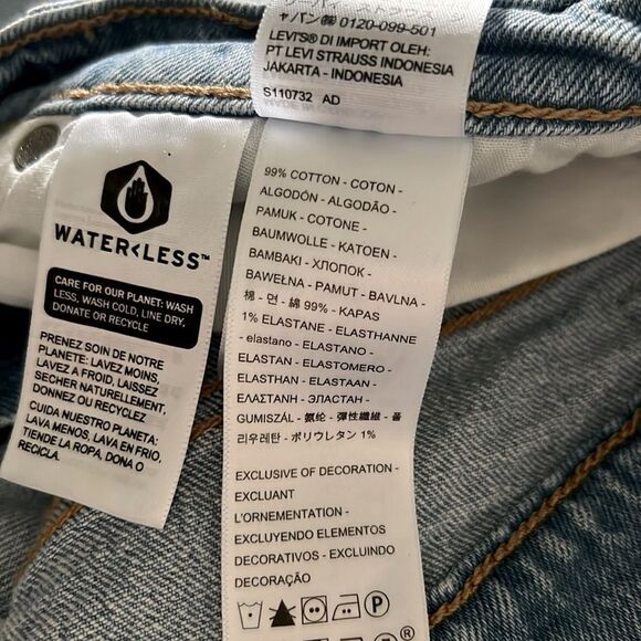 Levi’s Icon Wedgie Cropped Straight Leg High Rise Jean Rigid Denim Light Wash 32 - Picture 6 of 14